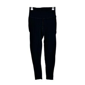 Free people movement black high rise ribbed leggings womens M/L